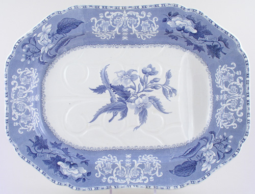 Meat Dish or Platter with tree and well c1840